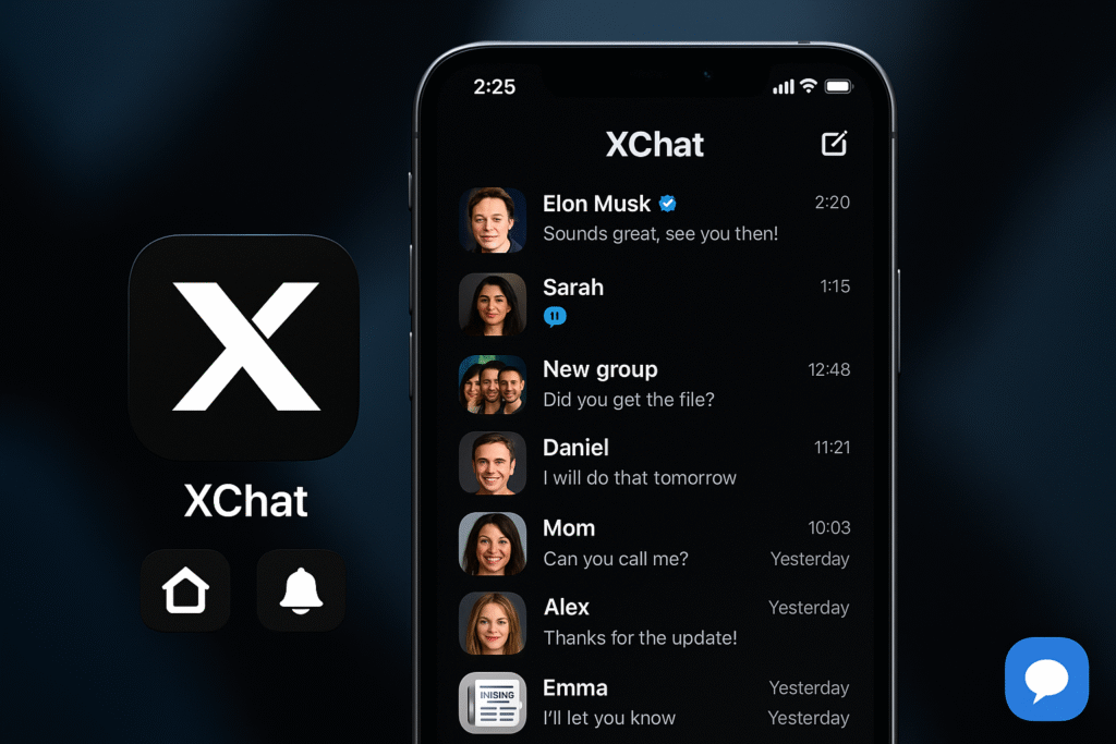 Xchat super-app ecosystem with messaging, payments, and social features