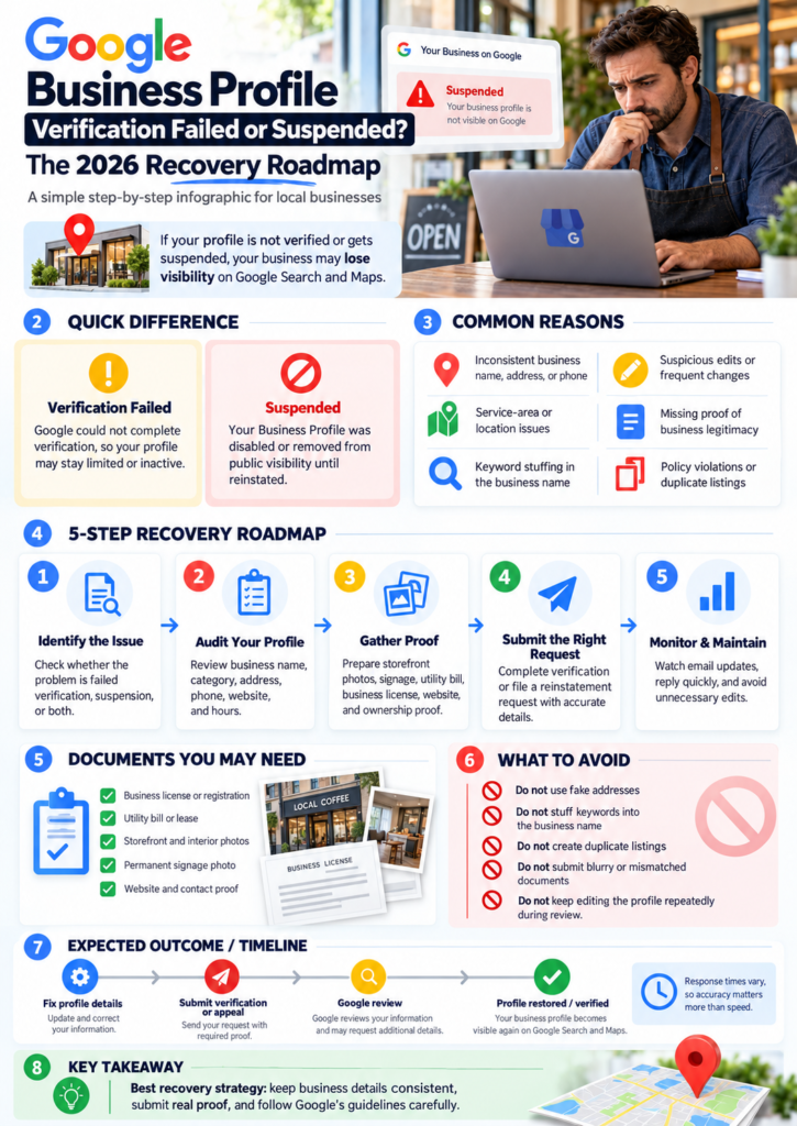 Google Business Profile Verification Failed or Suspended